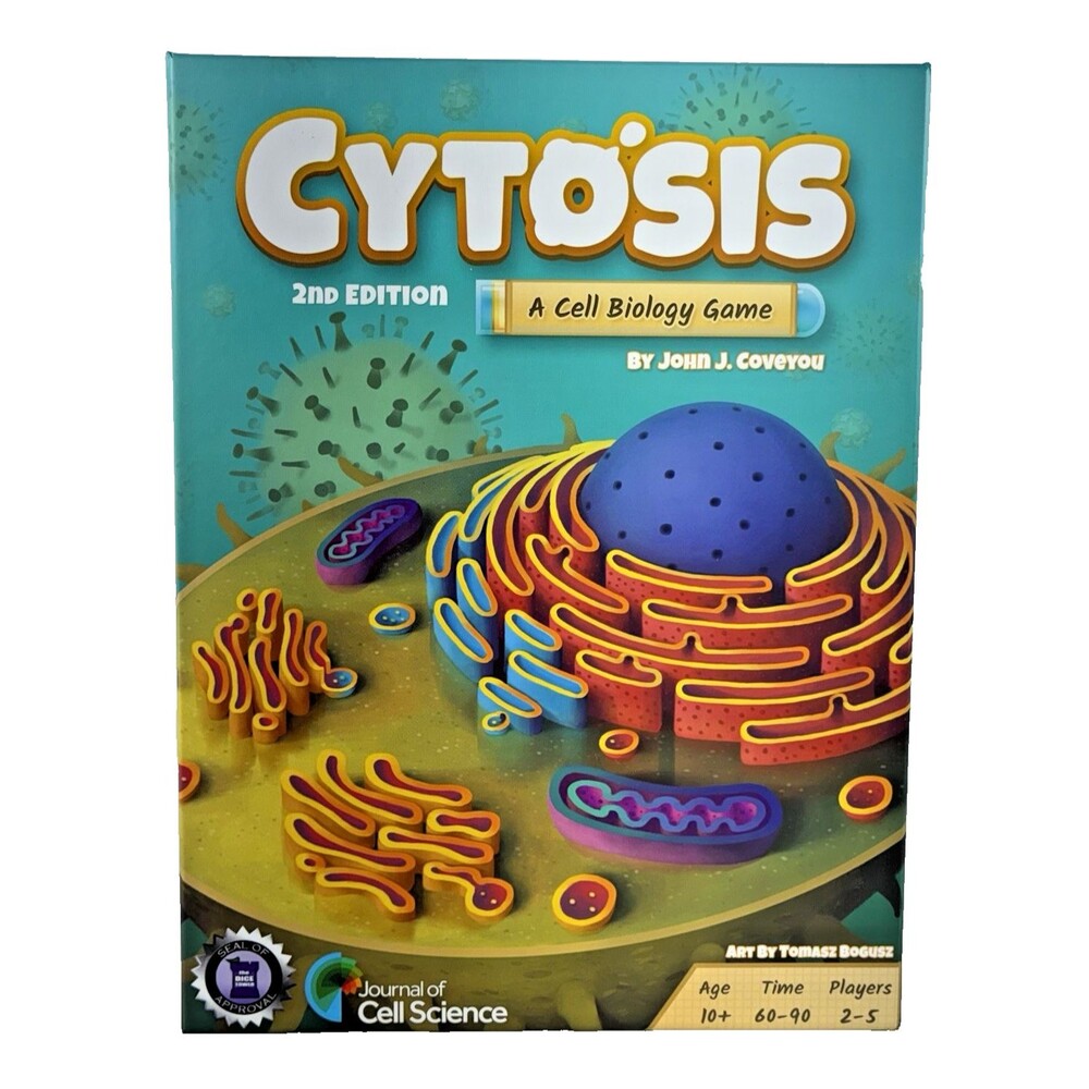 Cytosis A Cell Biology Game 2nd Edition John J. Coveyou Board Game Complete